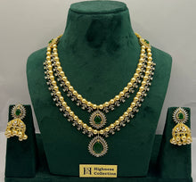 Load image into Gallery viewer, Two Tone Emerald Pearl Set
