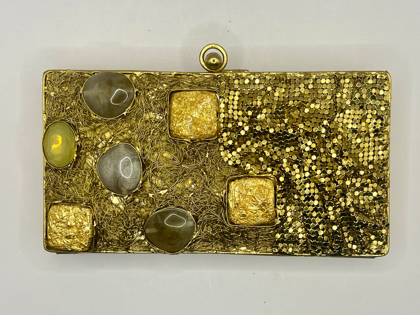 Gold Natural Stone Clutch