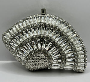 Silver Shell Clutch