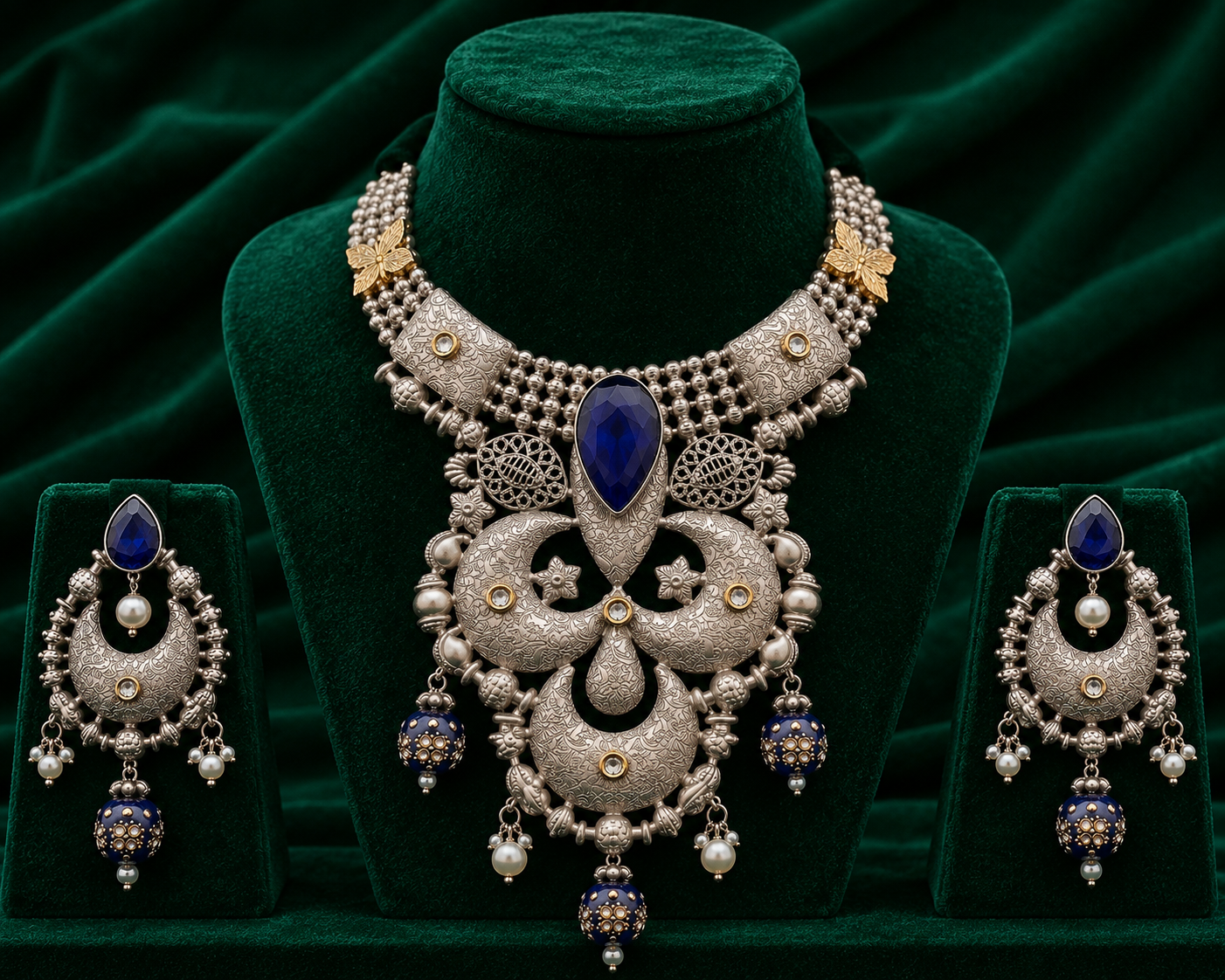 Oxidize Royal Filigree Necklace