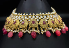 Load image into Gallery viewer, Magenta-Gold Necklace
