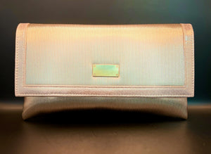 Rose Gold/Silver Metallic Clutch