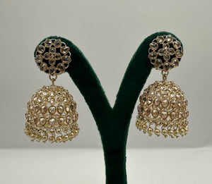 Rose Gold Kundan Jhumka