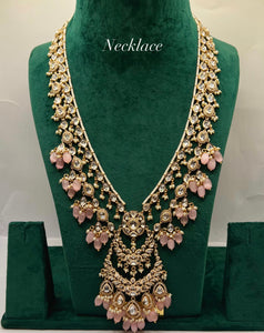 Pink Paachi Kundan Bridal Set