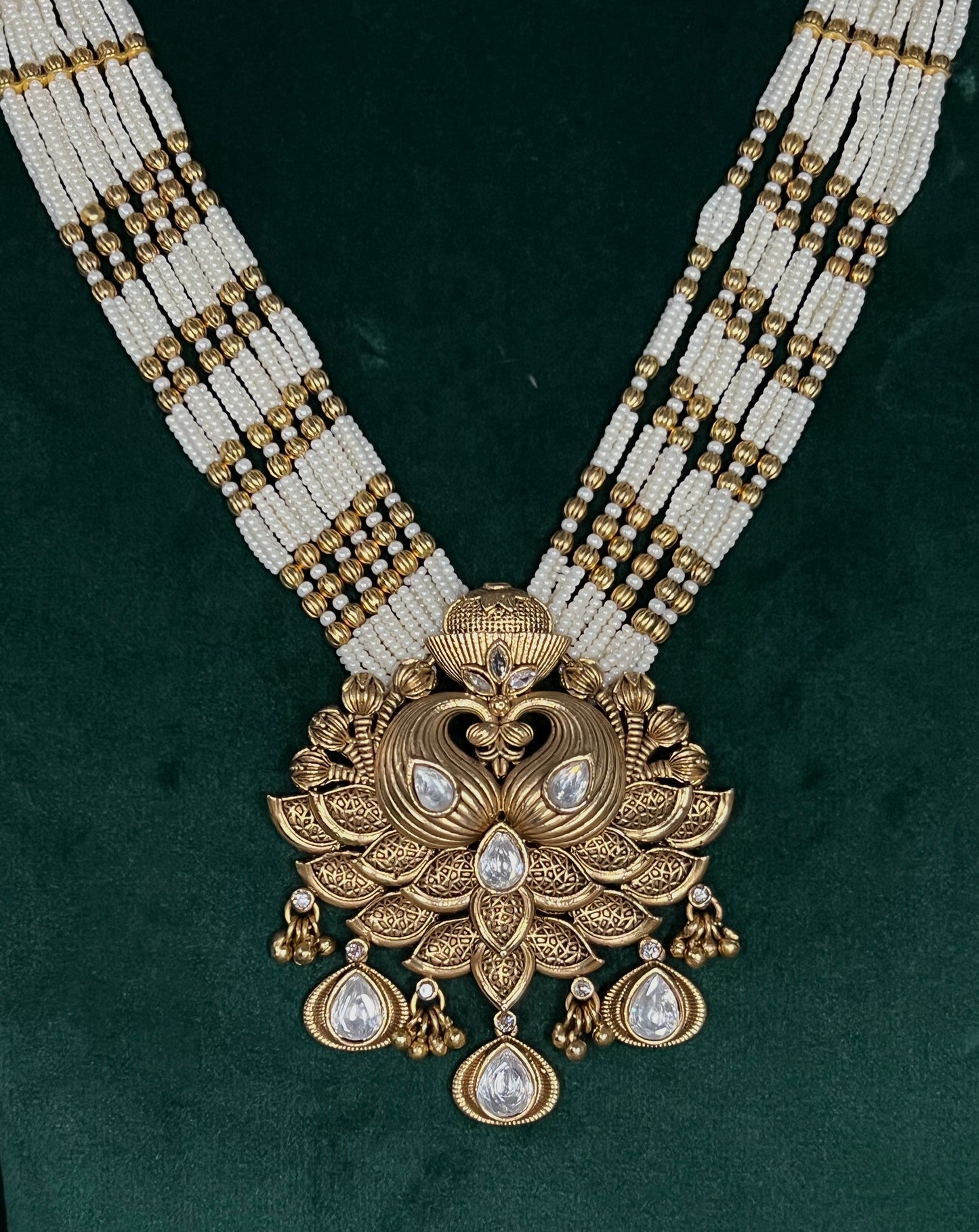 Pearl Matte Gold Necklace