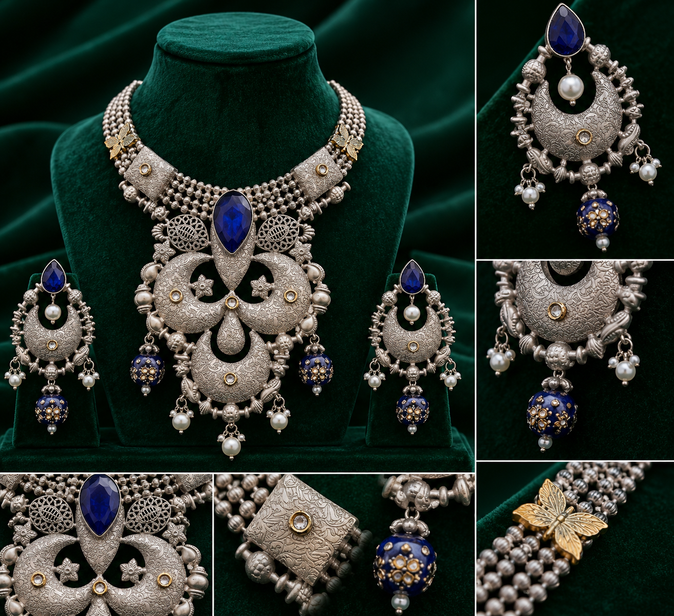 Oxidize Royal Filigree Necklace