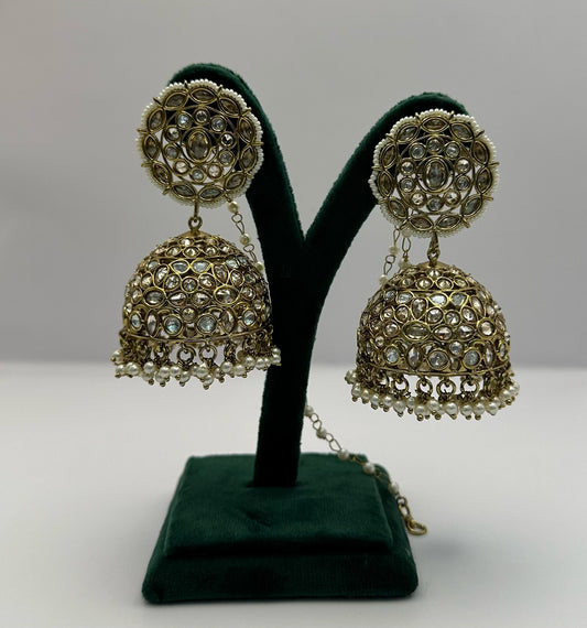 Dull Gold Jhumkas