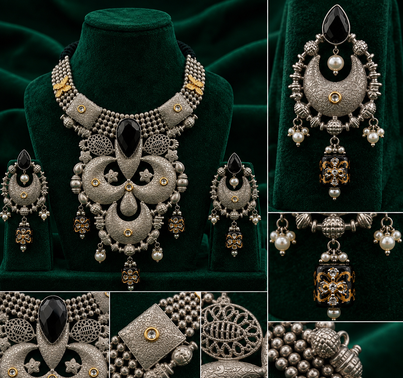 Oxidize Royal Filigree Necklace