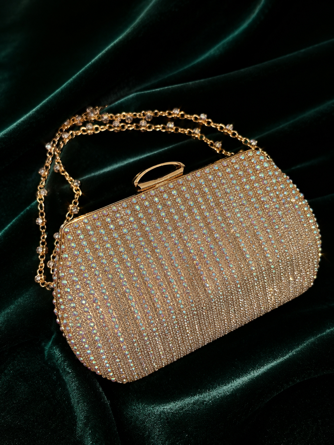 Champagne Stardust Clutch