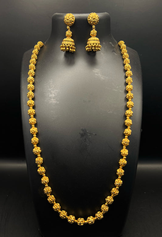 Long Polki Gold Mala