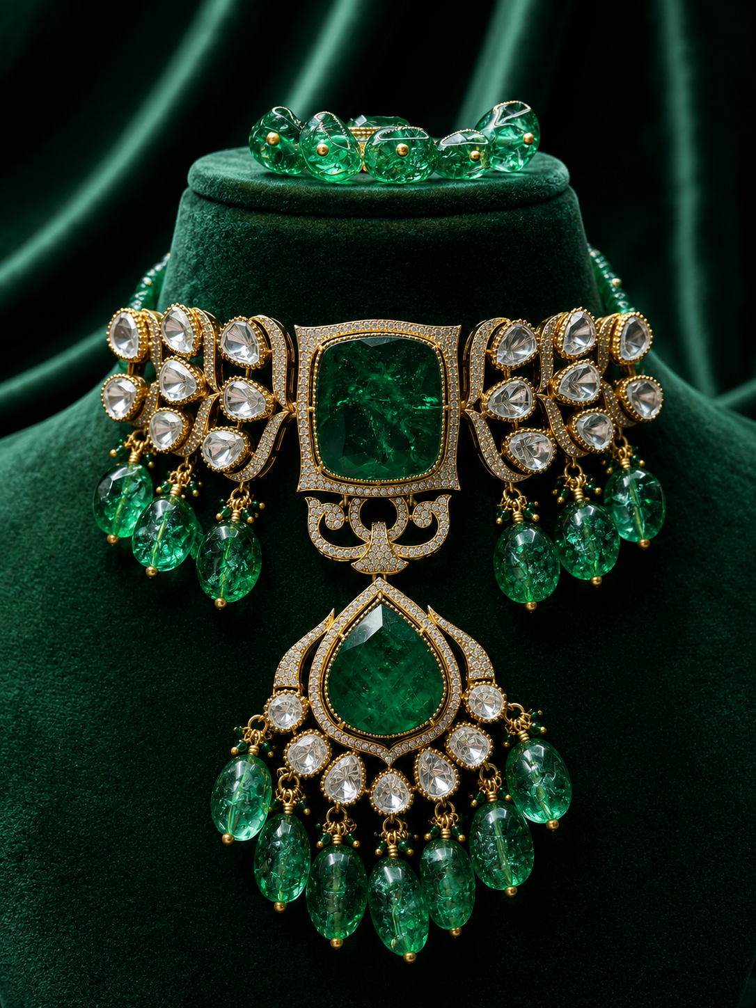 Victorian Emerald Choker