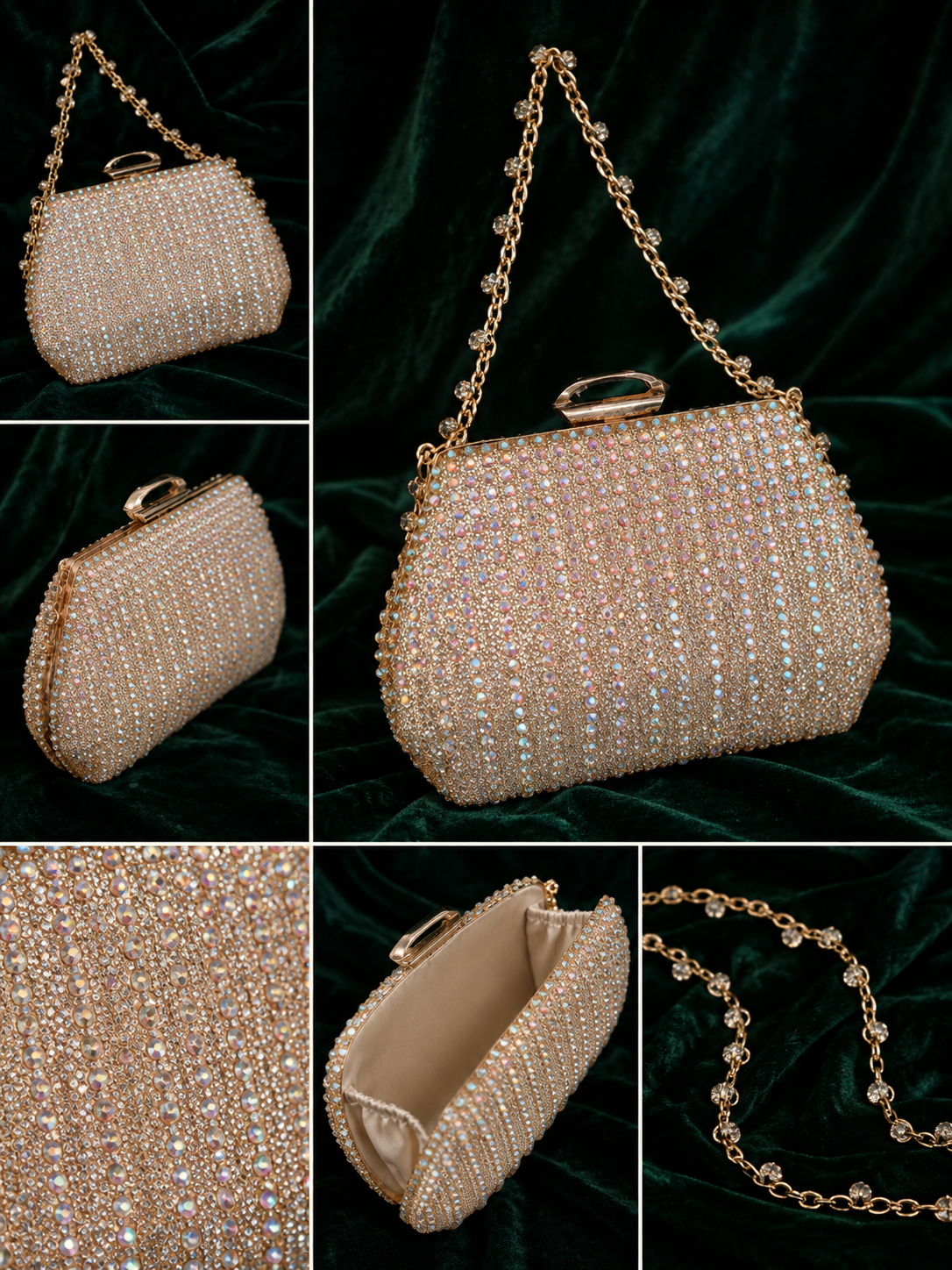 Champagne Stardust Clutch