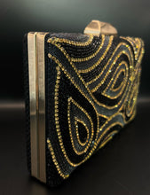 Load image into Gallery viewer, Black and Gold Clutch
