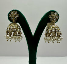 Load image into Gallery viewer, Stone Encrusted Jhumkas
