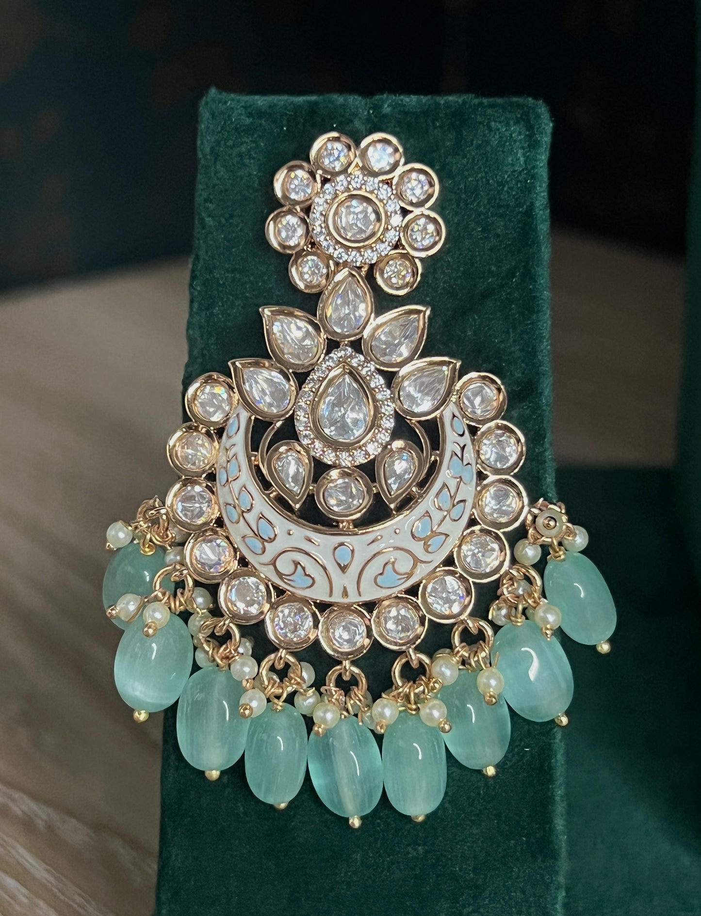Mint Green Meenakari Necklace