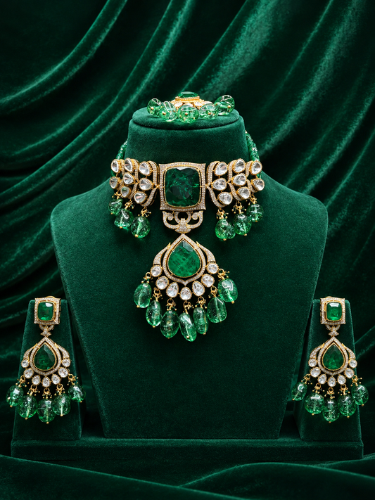 Victorian Emerald Choker