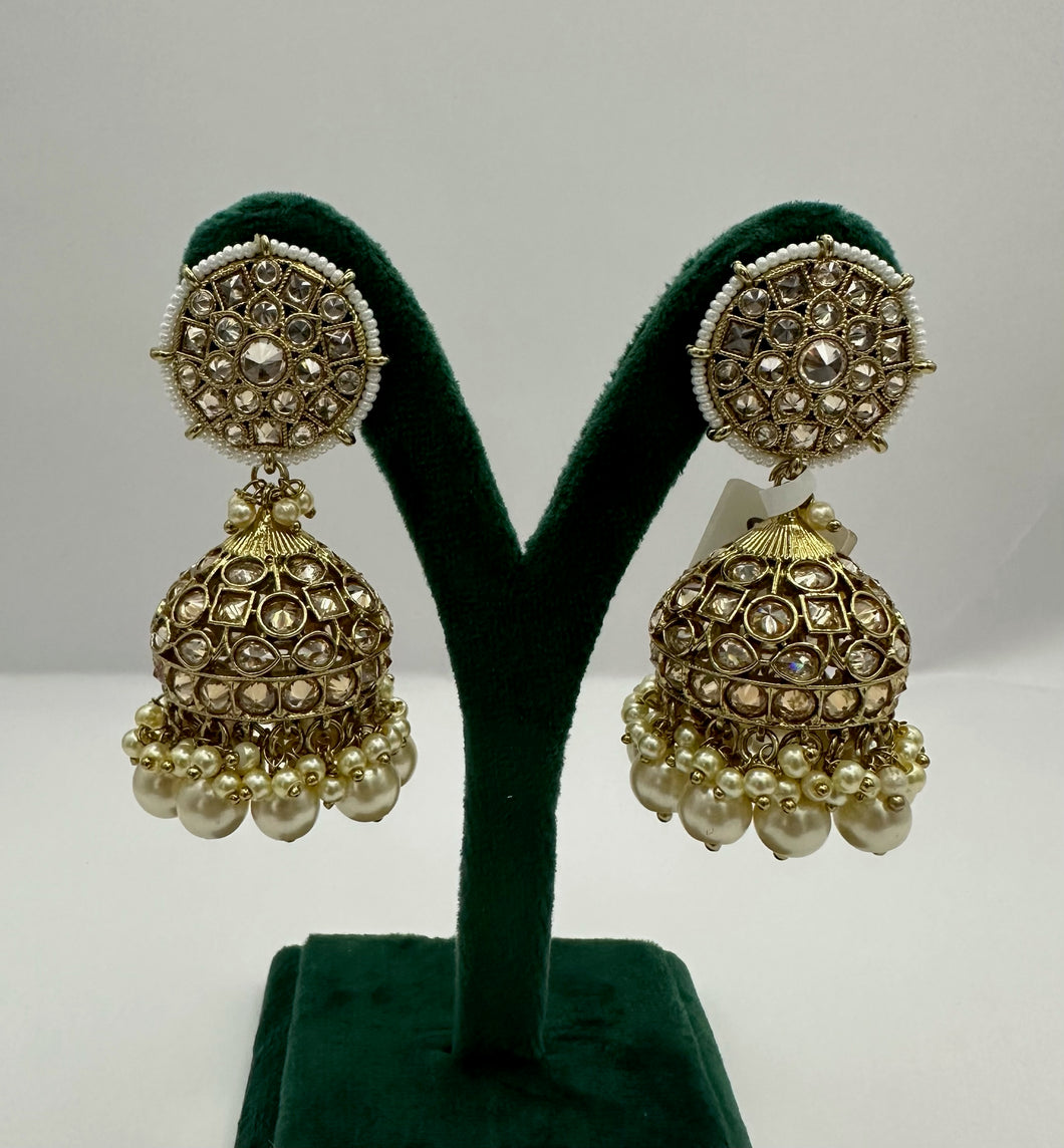 Hanging Pearl Jhumkas