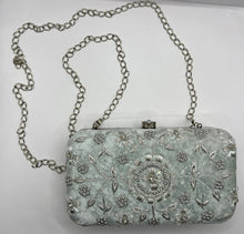 Load image into Gallery viewer, Floral Stitched Purse with Round Clasp
