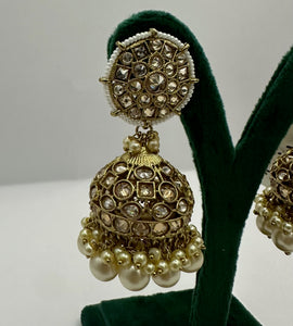 Hanging Pearl Jhumkas