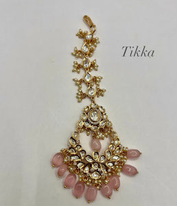 Pink Paachi Kundan Bridal Set