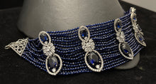 Load image into Gallery viewer, Victorian Sapphire Hydro Bead Choker
