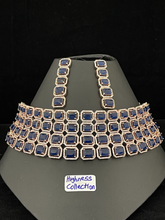 Load image into Gallery viewer, Sapphire Rose Gold Collar Choker
