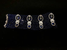 Load image into Gallery viewer, Victorian Sapphire Hydro Bead Choker
