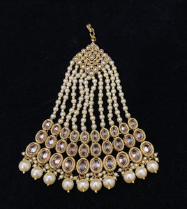 Jhumar/Paasa in Copper with Pearls
