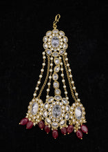 Load image into Gallery viewer, Maroon Beads Jhumar/Paasa
