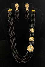 Load image into Gallery viewer, Black Bead Long Necklace
