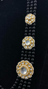Black Bead Long Necklace