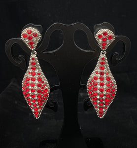 Silver Red Earring