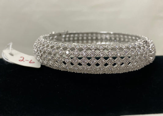 Two Tone/Silver Thin Lock Kada Size 2.6