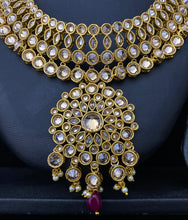 Load image into Gallery viewer, Polki Kundan Necklace Set
