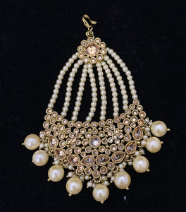 Jhumar/Paasa in Copper with Pearls