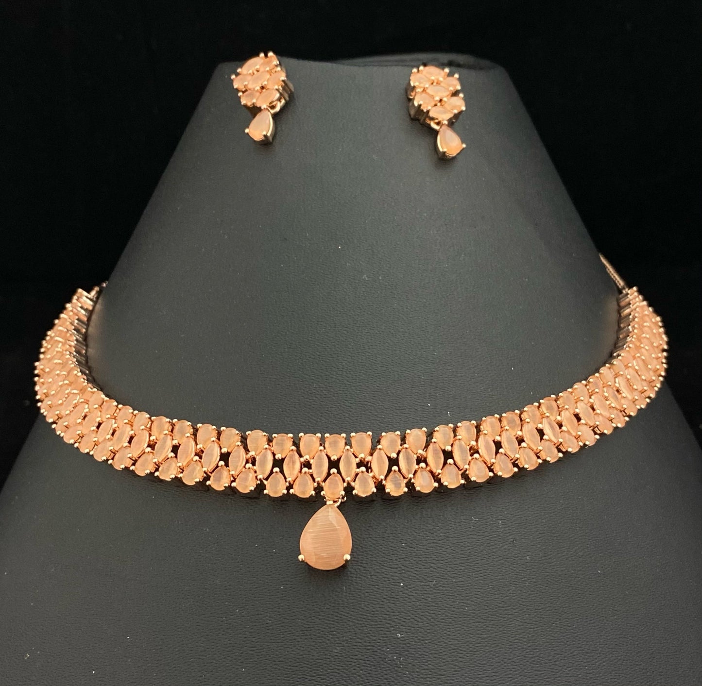 Peach Rose Gold Necklace