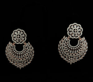 Chand Bali in Rose Gold/Silver