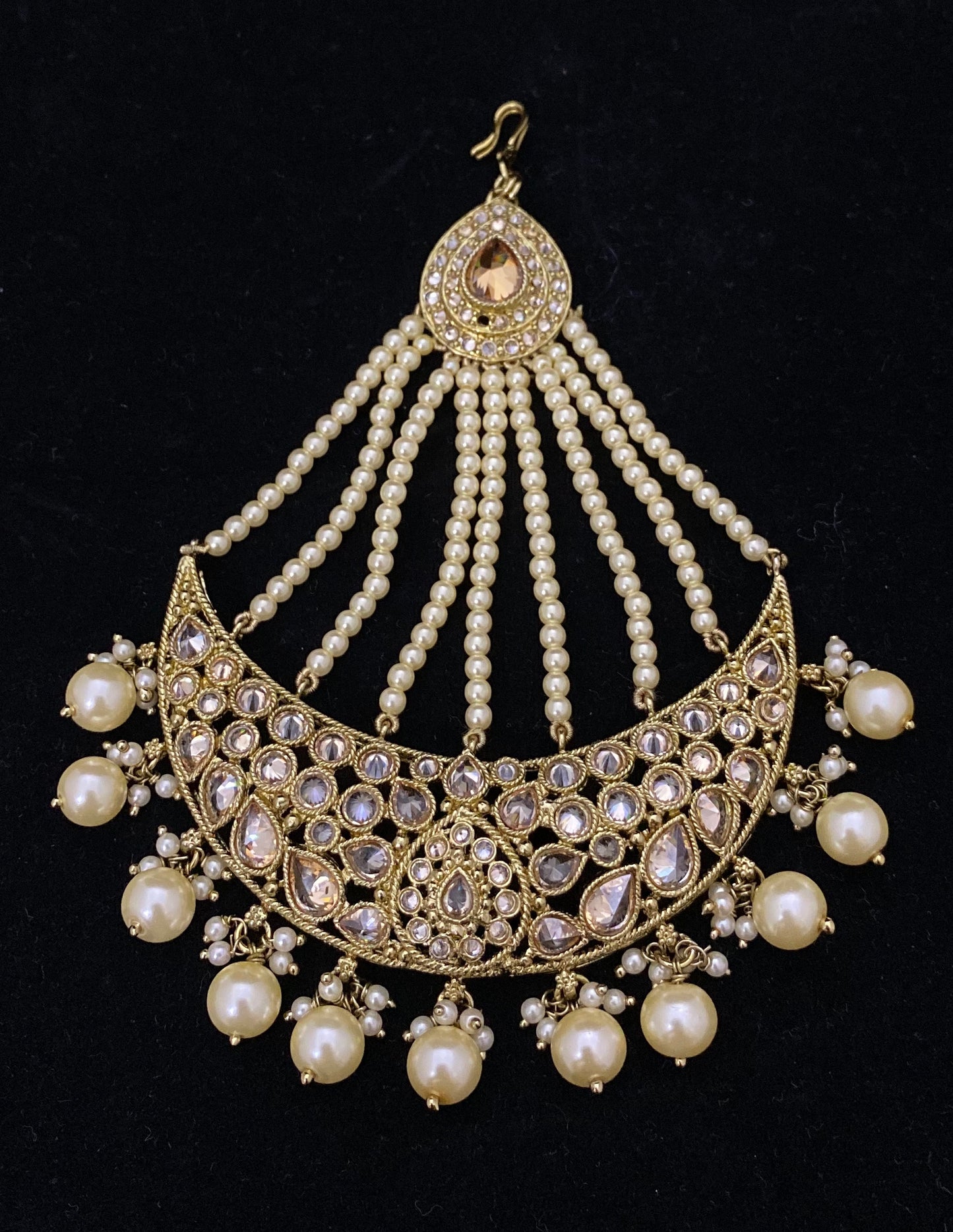 Polki Pearl Gold Jhumar/Paasa