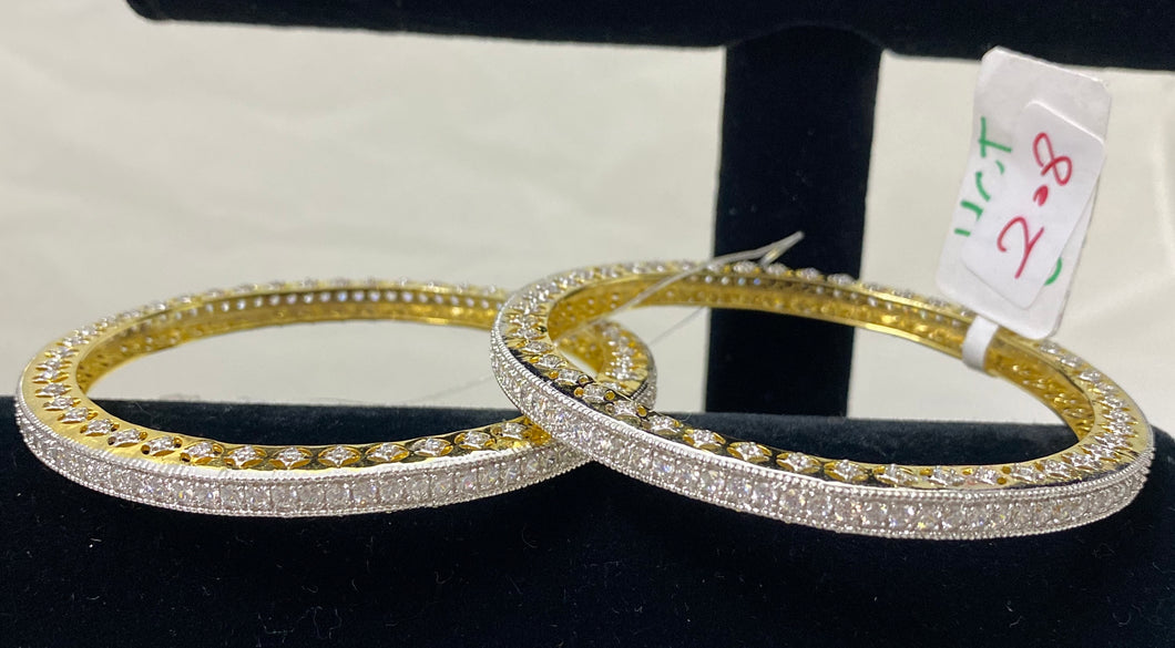Two Tone without Lock Pair Bangles