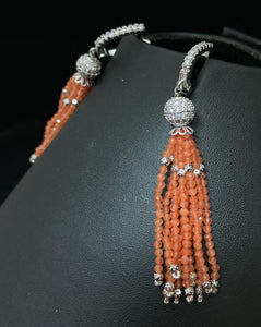 Peach Hydro Bead Necklace