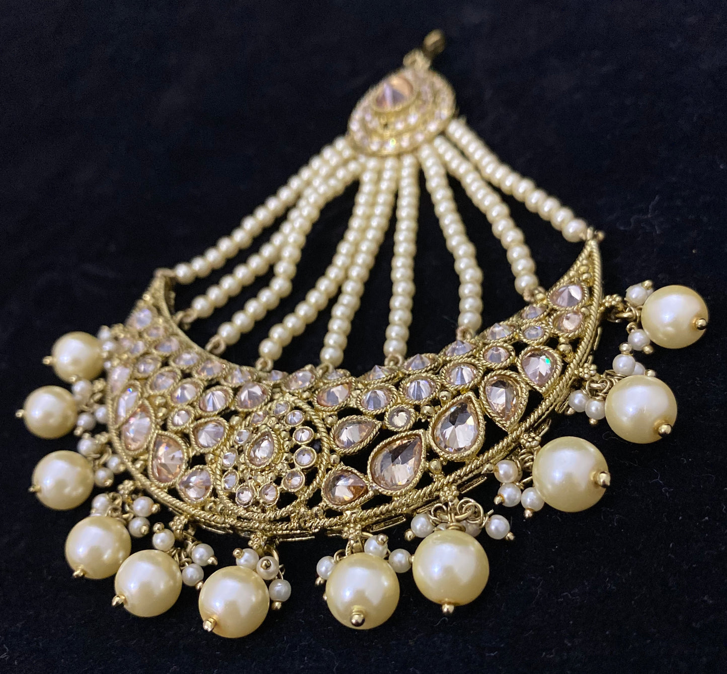 Polki Pearl Gold Jhumar/Paasa