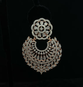Chand Bali in Rose Gold/Silver