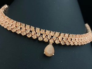 Peach Rose Gold Necklace